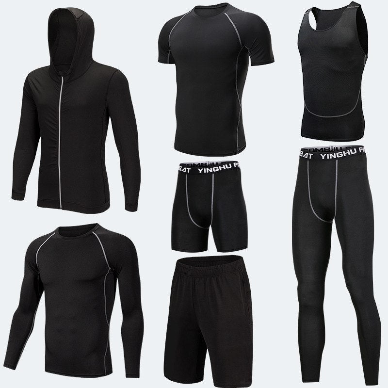 Athleti Flex Men's 7-Piece Workout Clothing Set - Performance & Style Combined